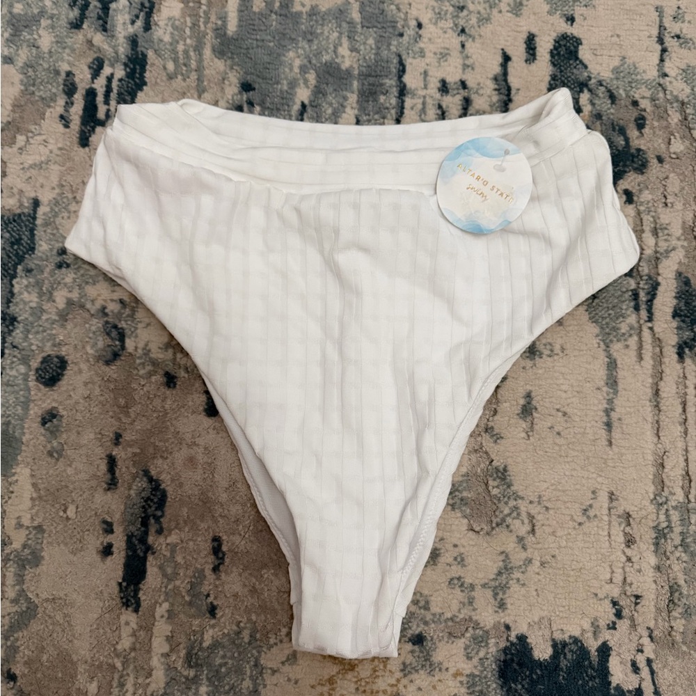 Altar'd State White Ribbed Bikini Brief